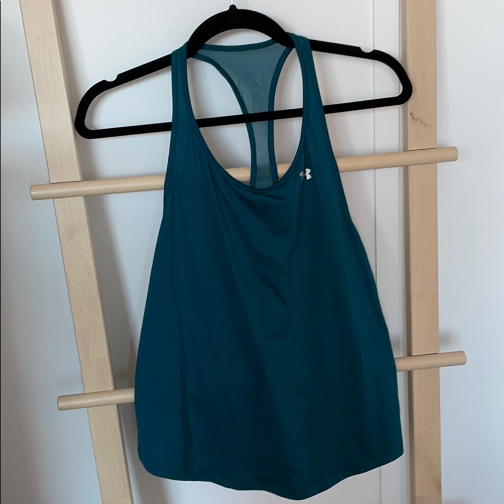 Under Armour teal flowy tank top
